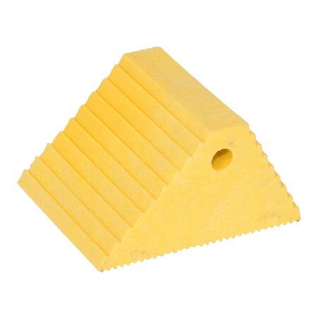 Vestil Plastic Dual Slope Wheel Chock, Yellow PWC-DS-YL